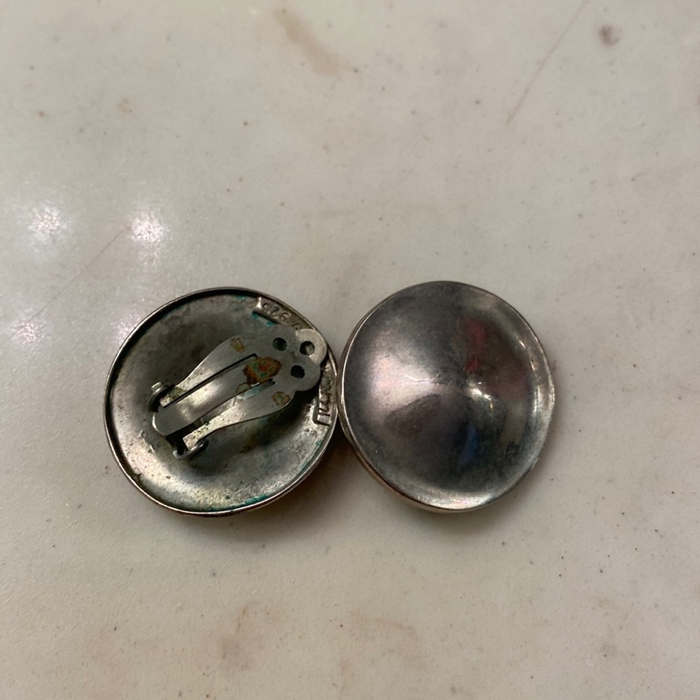 Sterling Silver Vintage Clip On Earrings